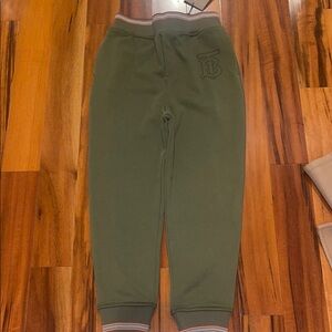 Burberry Kids Olive Green Joggers